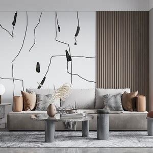 Line Art Wallpaper Black White Wall Mural Abstract Peel and Stick - Etsy