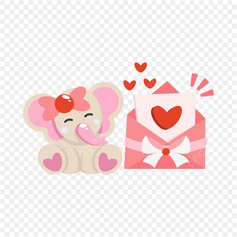 Valentine Greeting Card Vector Hd PNG Images, Elephant Gives A Greeting ...