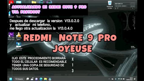 ACTUALIZACIÓNES REDMI NOTE 9 PRO JOYEUSE VIA FASTBOOT YouTube