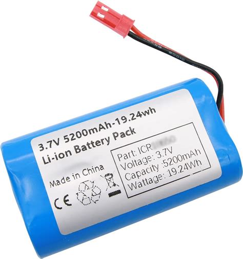 Amazon.com: Battery Packs Lithium Ion Battery Pack 3.7V 4400 mAh ...