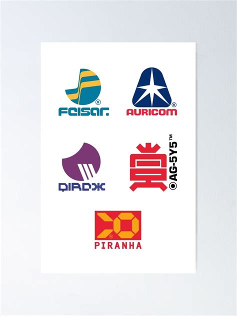 Wipeout 2097 All Team Logos Poster By Honigstute Redbubble