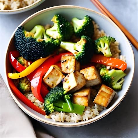 Stir Fry De Tofu Y Vegetales Con Arroz Integral Transform By Paula