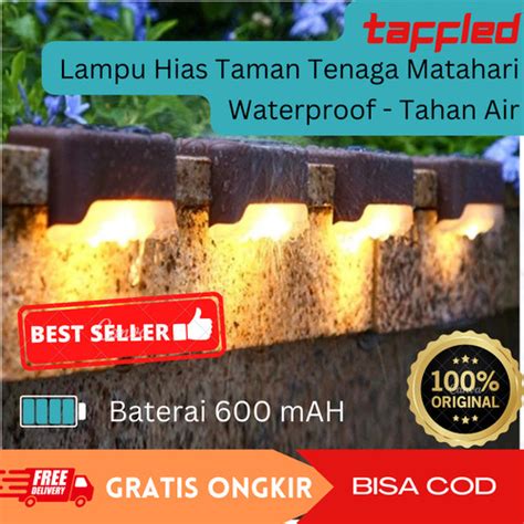 Jual Taffled Lampu Tangga Led Taman Pagar Tempel Dinding Outdoor Solar