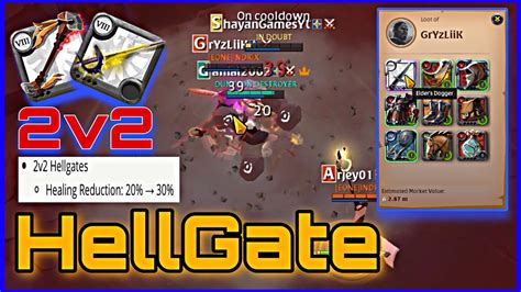 Albion Online 2v2 HellGate Bloodletter Staff Of Balance Healers