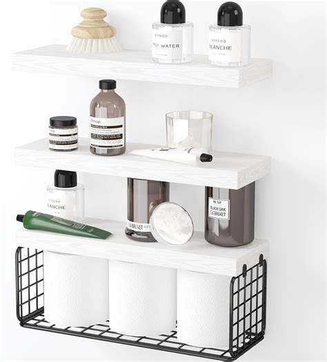 Fixwal Bathroom Floating Shelves 31 Tier 157in Rustic Wood Wall Shelf Over Toilet