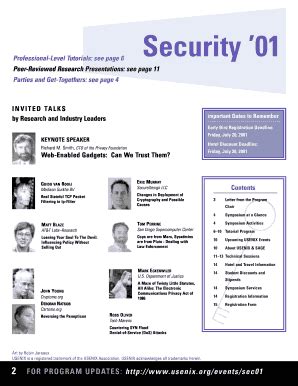 Fillable Online Usenix Security 01 Usenix Usenix Fax Email Print