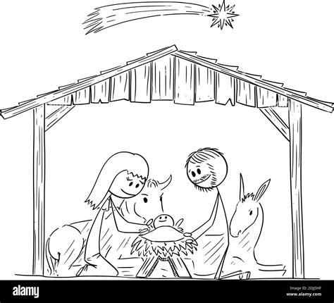 Mary Joseph Jesus Cartoon Hi Res Stock Photography And Images Alamy