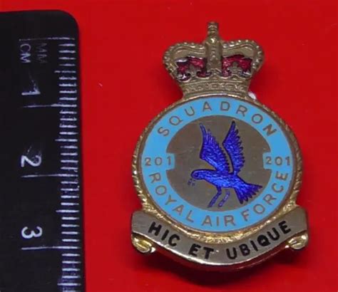 Raf Royal Air Force Enamel Pin Badge No 201 Squadron Hw Miller Qc Guernsey £2899 Picclick Uk