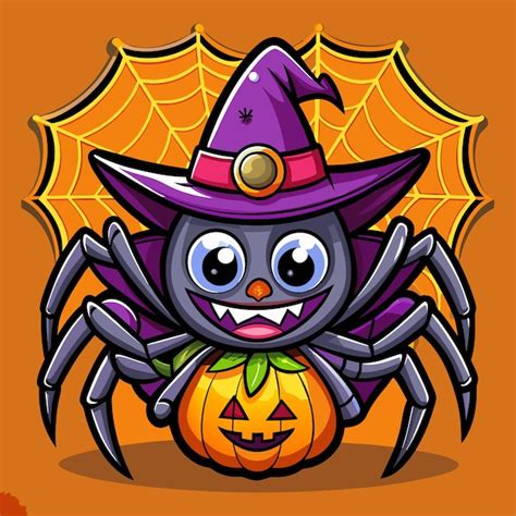 Spider In Halloween Costume Premium Ai Generated Vector