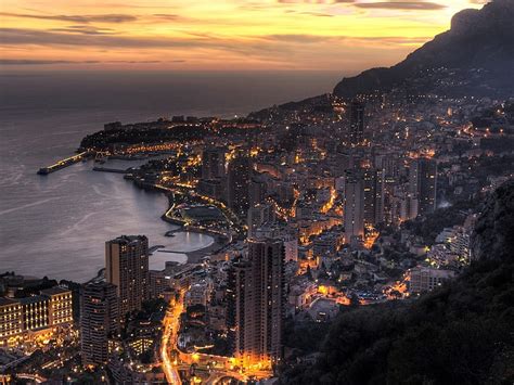 Noche de mónaco arquitectura grandes ciudades paisaje urbano mónaco