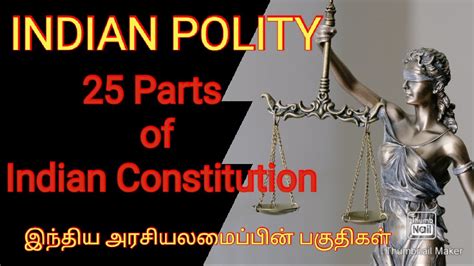 Indian Polity 25 Parts Of Indian Constitution YouTube