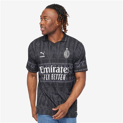 Puma Ac Milan X Pleasures Authentic Shirt Puma Black Asphalt