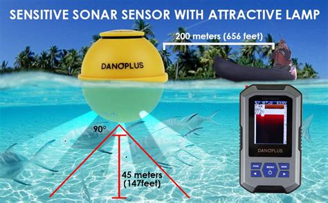 Wireless Fish Finder Portable Fishfinder Sonar Sensor 147feet Depth