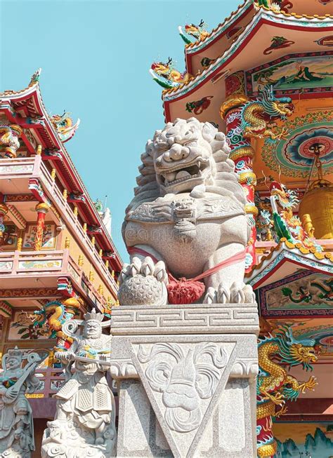 Pixiu Or Pi Yao Statue Is A Beautiful Thai And Chinese Architecture Of