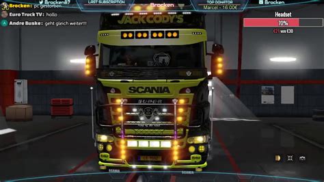 Ets 2 Scania Rjl Tuning Lights Youtube