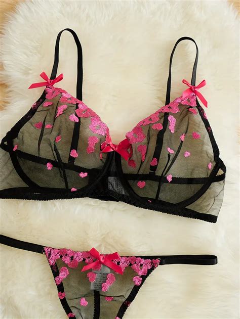 Womens Valentines Day Sexy Lingerie Set Plus Size Heart Temu Australia