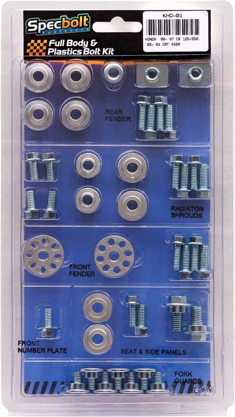 Specbolt Fasteners Brand Full Body Plastics Bolt Kit Cr Cr