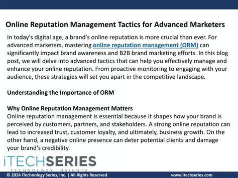 Ppt Online Reputation Management Tactics For Advanced Marketers