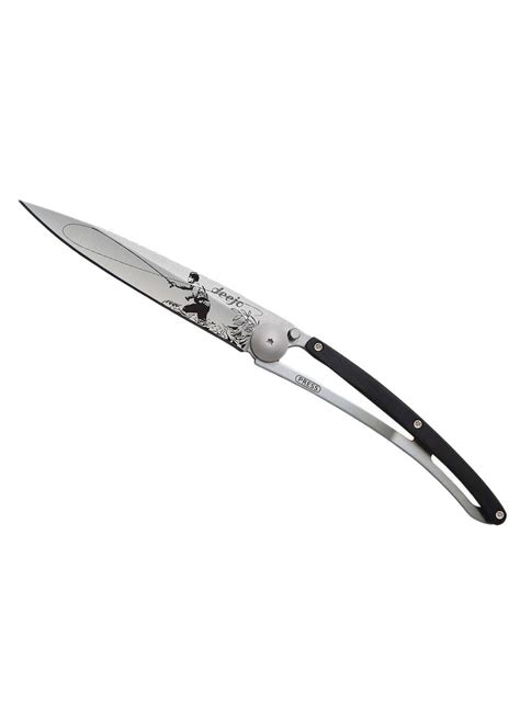 N Sk Adany Deejo Pocket Knife Ebony Wood Fly Fishing Cb