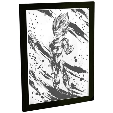 Quadro Decorativo Dragon Ball Z Majin Vegeta Pintura Manga Elo