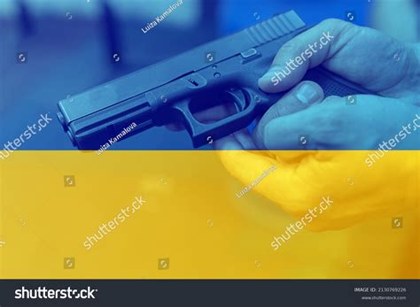 Hand Man Holding Glock Gun Model Stock Photo 2130769226 Shutterstock