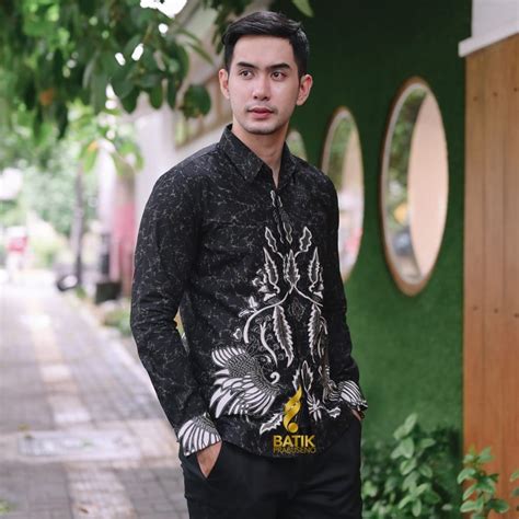 Jual Hem Kemeja Baju Batik Pria Cowok Laki Laki Slimfit Full Lapis