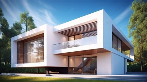 Fundo Casa Contemporânea Em 3d Render Fundo Casa 3d Desenvolvimento