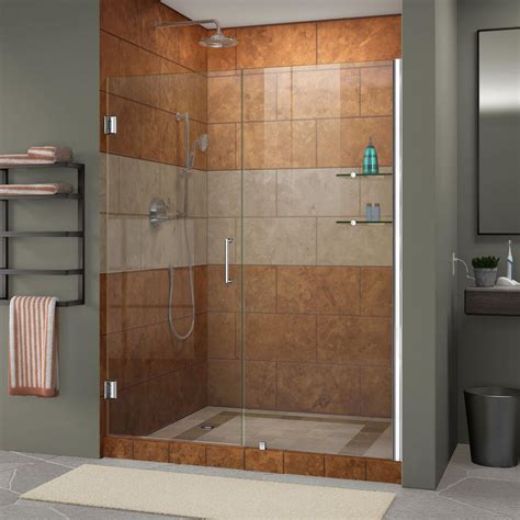 DreamLine Unidoor 47 To 48 In X 72 In Frameless Hinged Pivot Shower