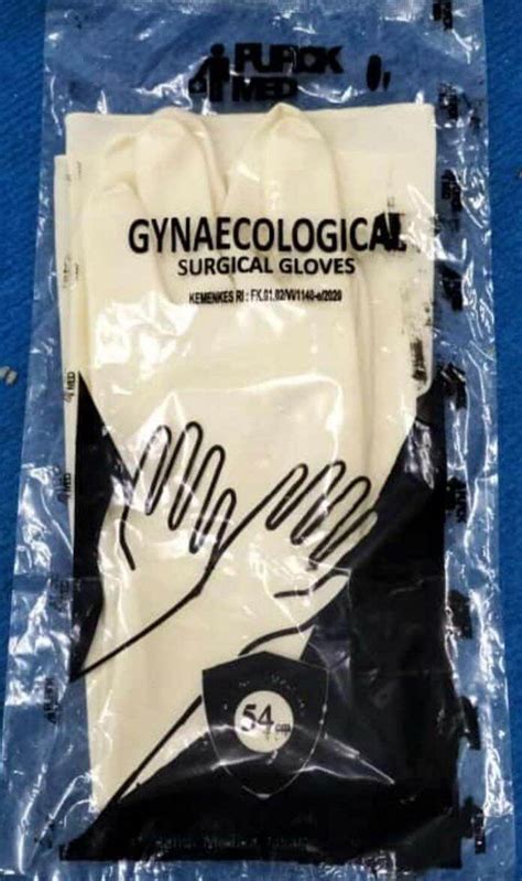 Gynaecological Surgical Gloves Latex Non Sterile Panjang 54cm