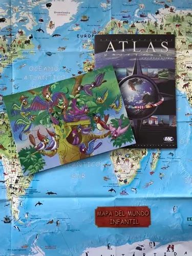 Set 1 Atlas Universal Mc 1 Puzzle Y 1 Planisferio Infantil En Venta En