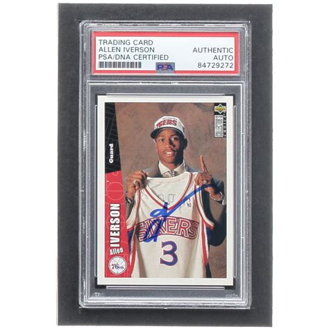 Allen Iverson Signed Collector S Choice Rc Psa