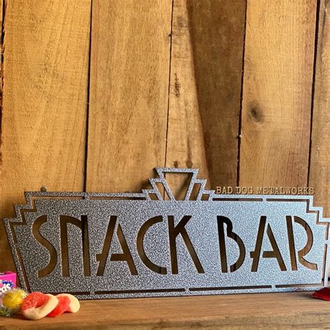 Snack Bar Sign Etsy