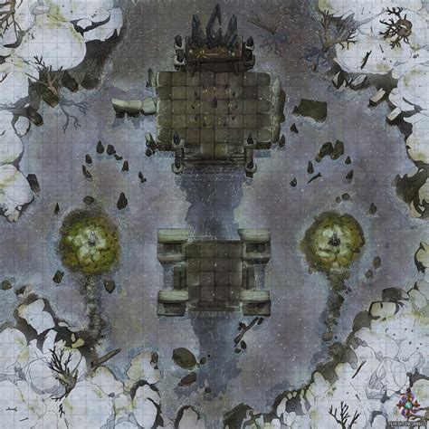 Winter Forest Battle Map 30x30 R Dndmaps