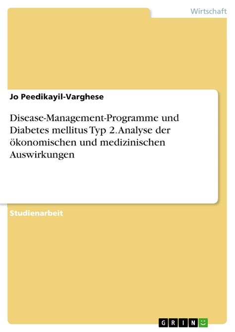 Disease Management Programme Und Diabetes Mellitus Typ 2 Analyse Der