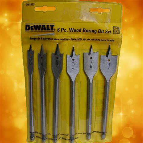 Dewalt 6 Pc Wood Boring Bit Set Mikes Tools