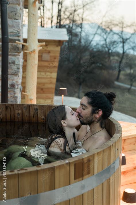 Couple Kissing In Hot Tub Stock Photo Adobe Stock