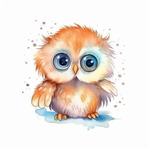 Premium Photo | Watercolor painting of an owl