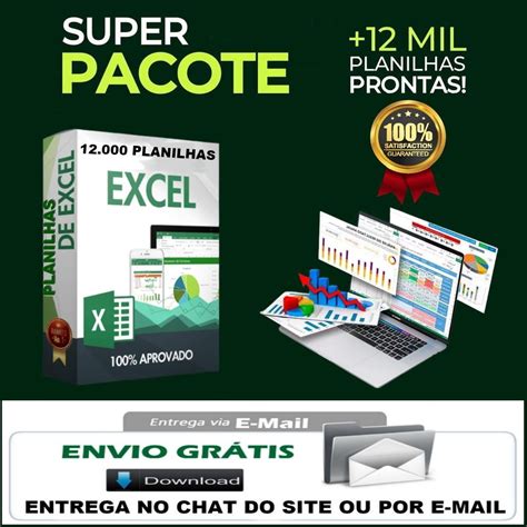 +12.000 Planilhas Editáveis Excel Prontas - Freela Web 