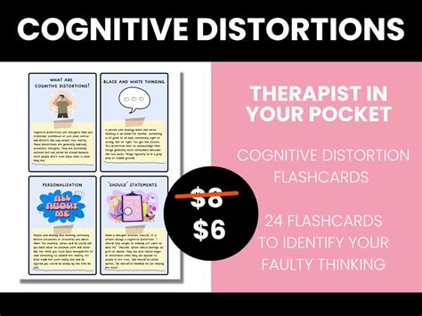 Cognitive Distortions Flashcards For Adults And Teens Dbt Cbt Therapy