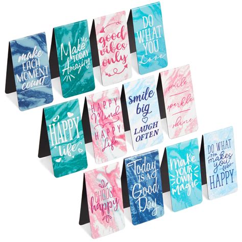 Pack Magnetic Bookmarks For Women With Inspirational Quotes Book