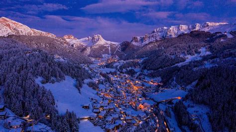 Village In Val Gardena At Christmas Dolomites Italy Bing Gallery