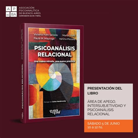 Presentaci N Del Libro Psicoan Lisis Relacional Una Nueva Mirada Una