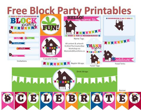 Neighborhood Block Party Printables Free