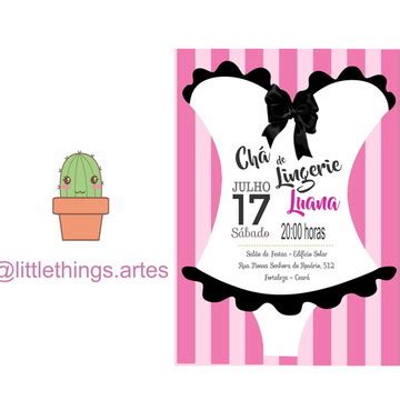 Arte Digital Convite Cha Lingerie Elo