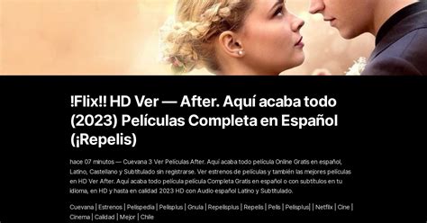 Flix HD Ver After Aquí acaba todo 2023 Películas Completa en