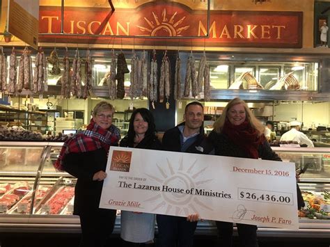 Tuscan Brands Donates 26000 To Lazarus House Windham Nh Patch