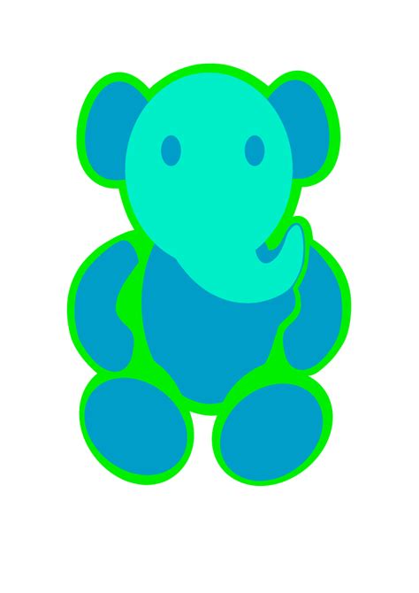 Blue And Green Elephant Clip Art Image Clipsafari