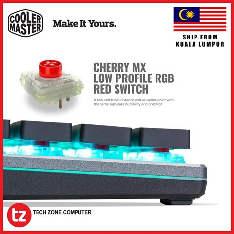 Cooler Master SK630 RGB Brushed Aluminium Low Profile Tenkeyless Cherry