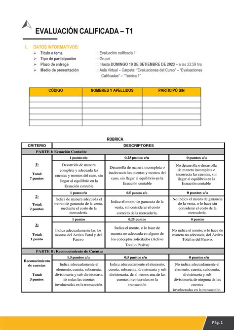 Enunciados Evaluación Calificada 1 EVALUACIN CALIFICADA T I DATOS