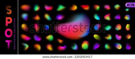 Abstract Gradient Blur Effect Set Spot Stock Vector (Royalty Free ...